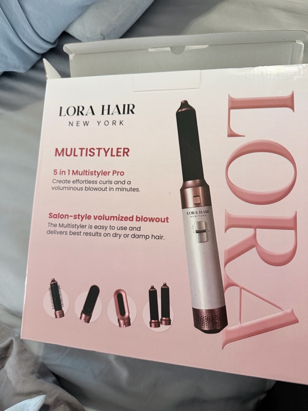 Lora Hair Multistyler Pro 5-in-1 Hair Tool — Pink